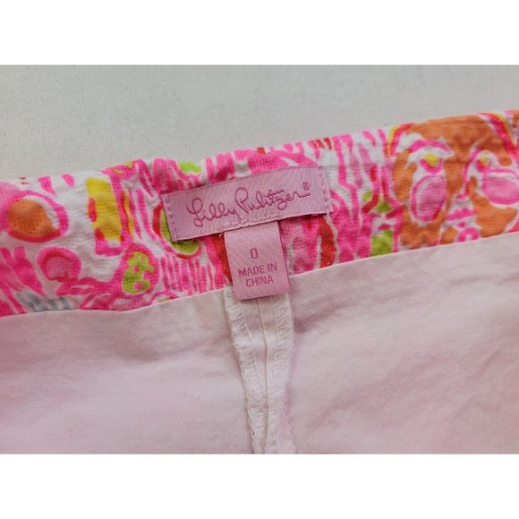 Lilly Pulitzer January Skirt Pink Pout More Kinis in the Keys Sz 0 *No Liner - Picture 5 of 9